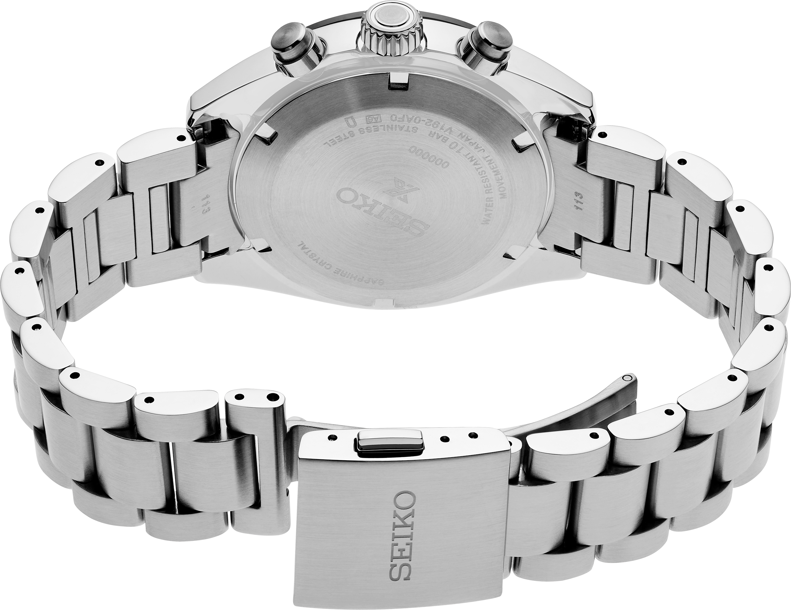 Seiko Speedtimer Solar Chronograph White Dial