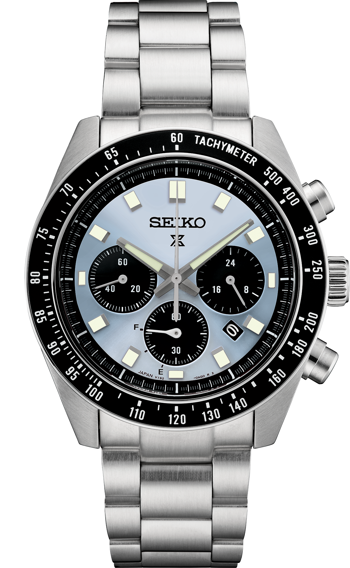 Seiko Speedtimer Solar Chronograph Light Blue Dial