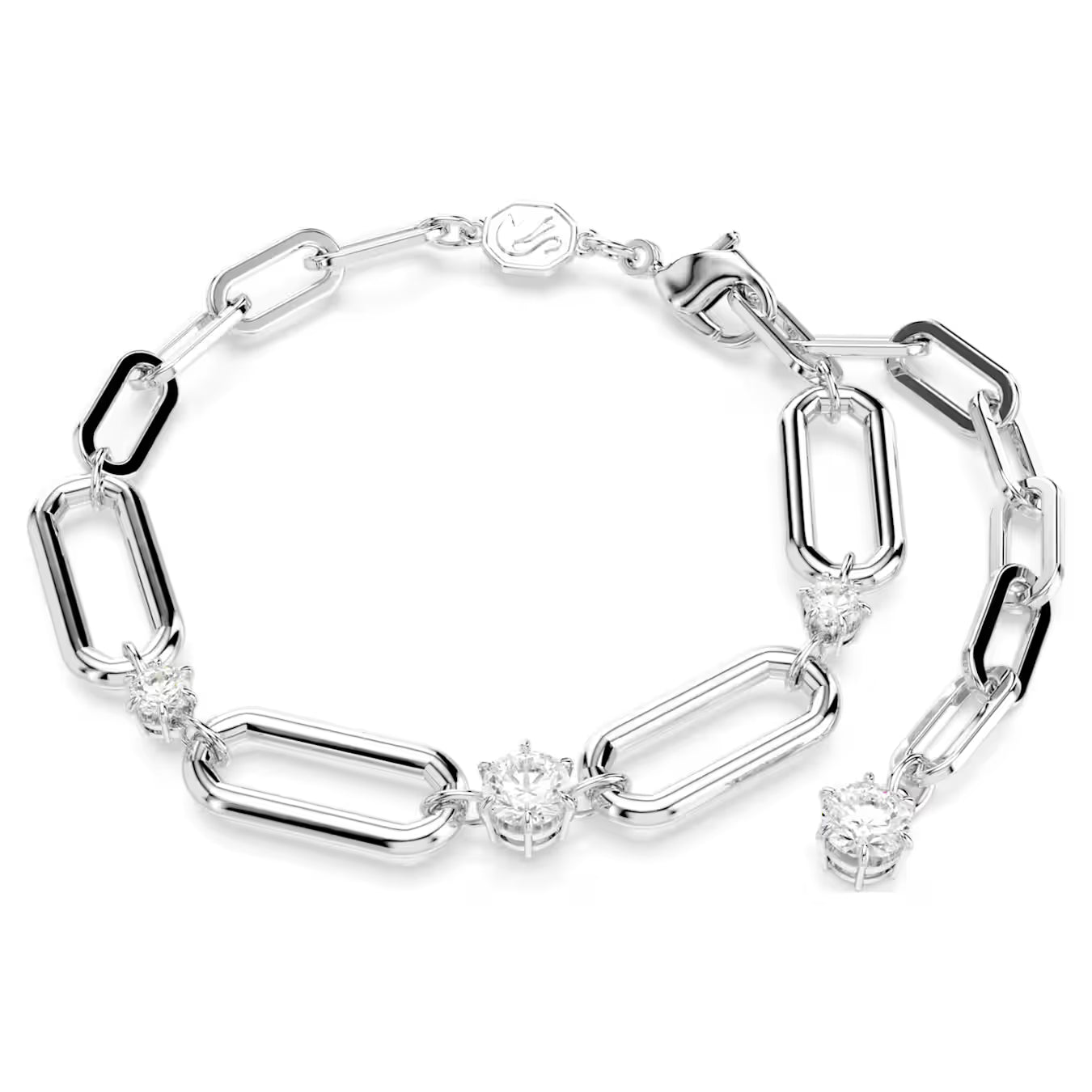Constella bracelet - White, Rhodium plated