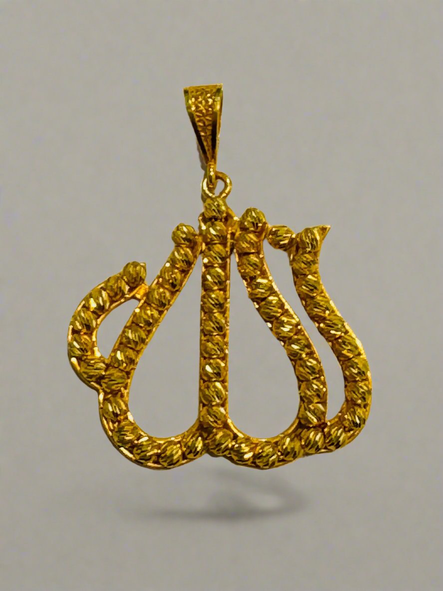 22k Gold Allah pendent