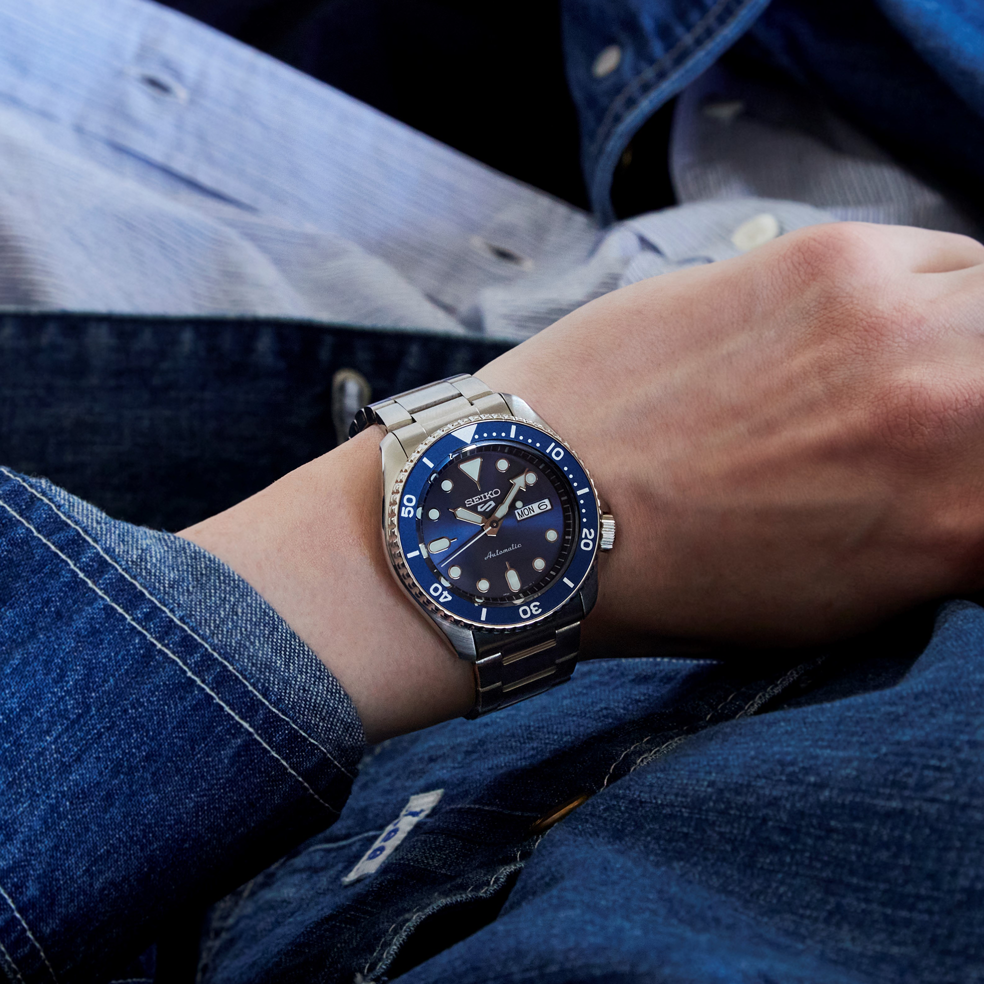 Seiko 5 Sports SS Automatic Blue Dial