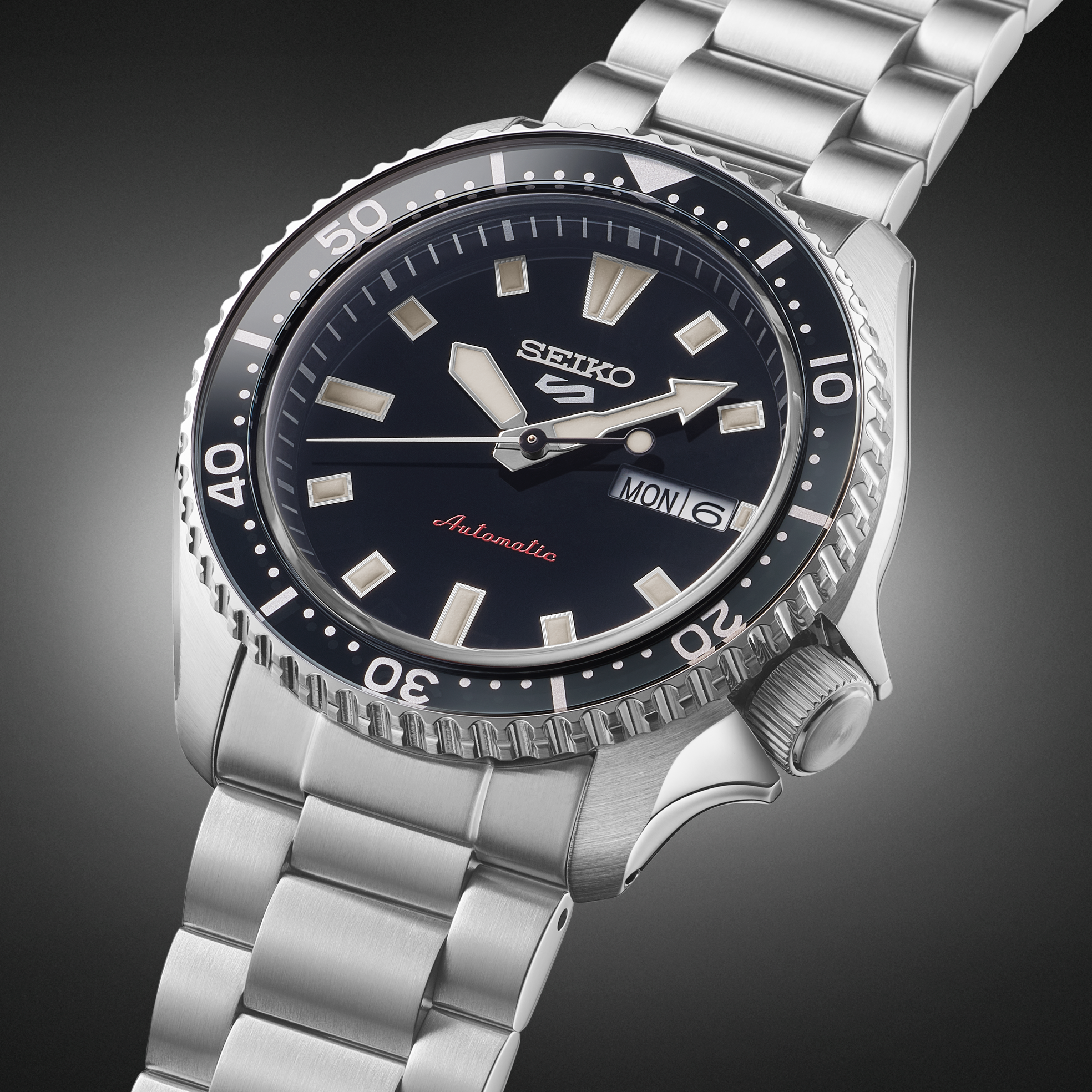 Seiko 5 Sports SS Automatic Black Dial