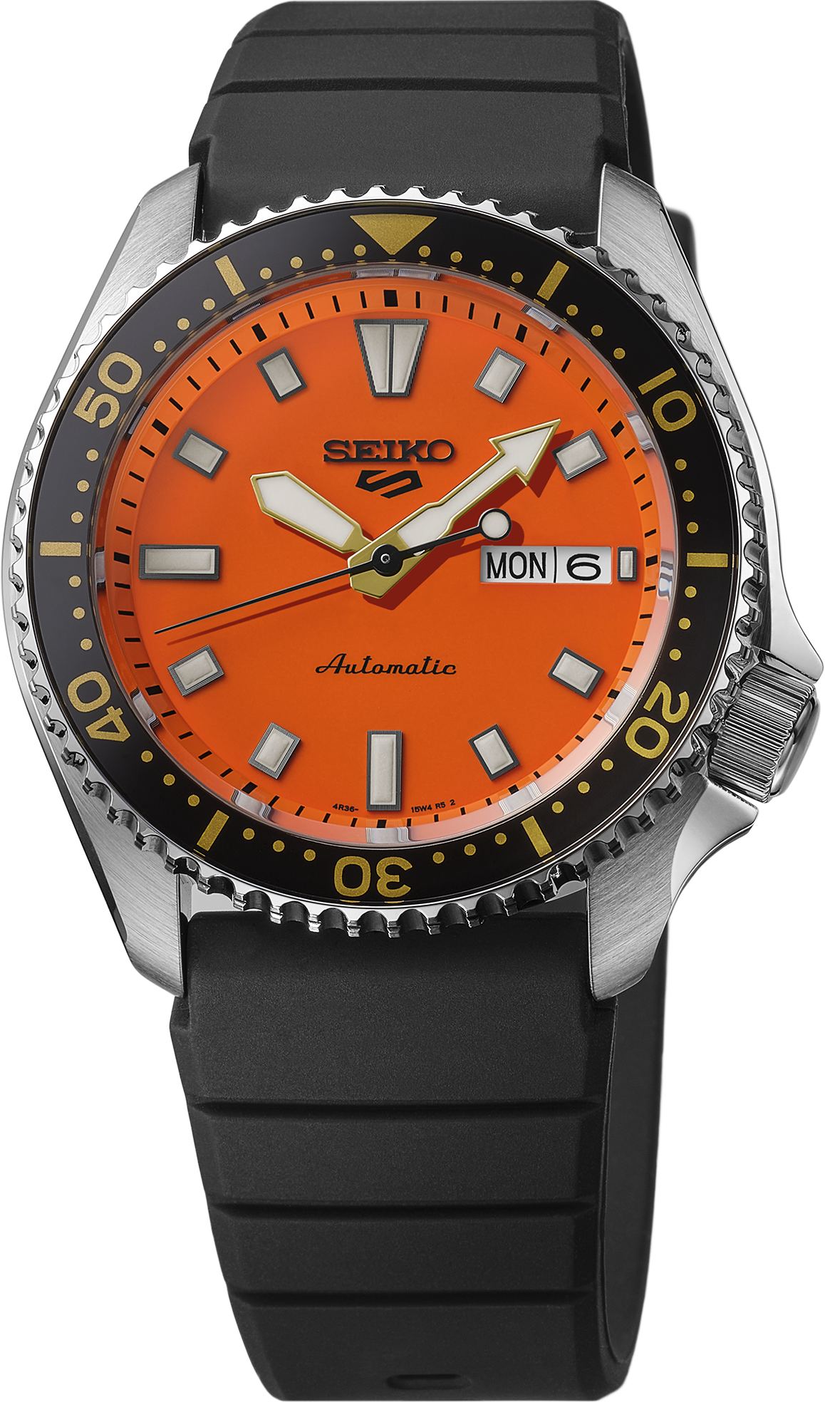 Seiko 5 Sports SS Automatic Orange Dial