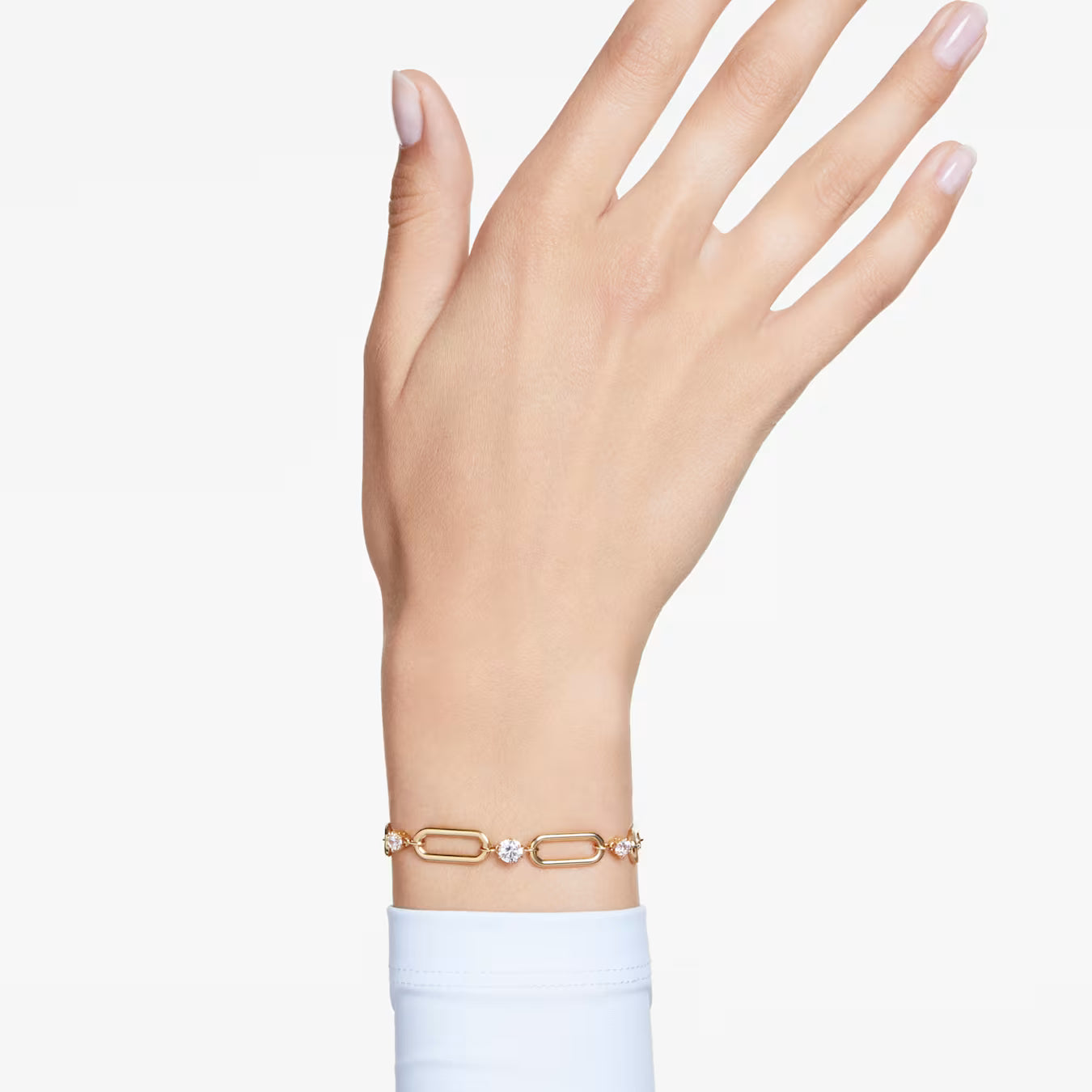 Constella bracelet - White, Gold-tone plated