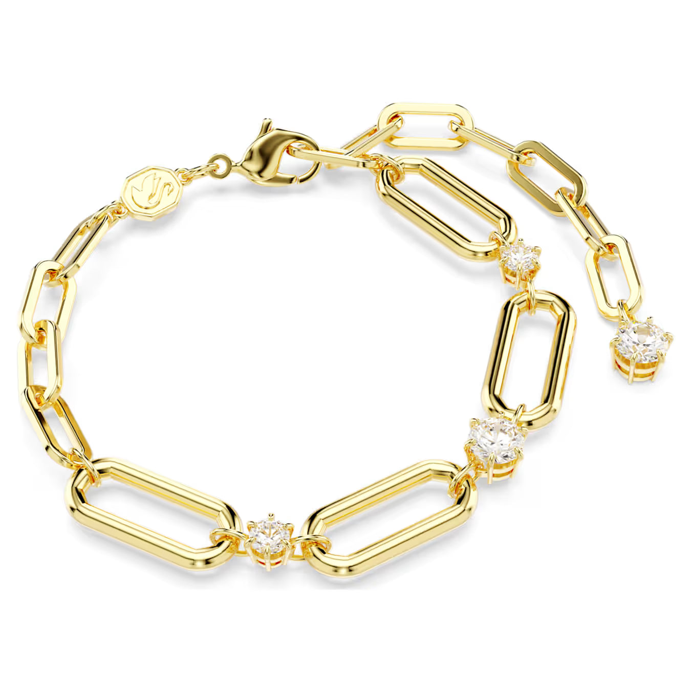 Constella bracelet - White, Gold-tone plated