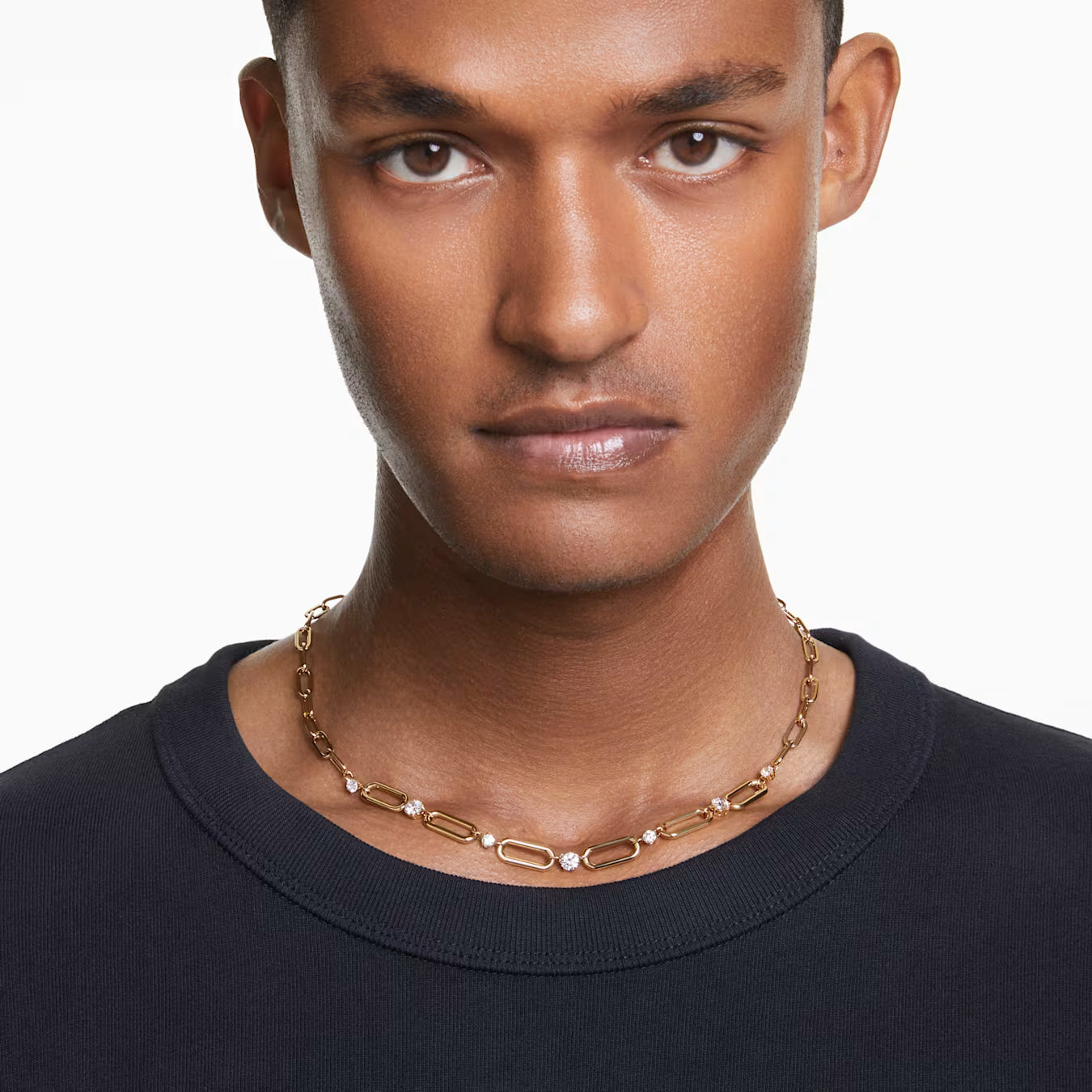 Constella necklace - White, Gold-tone plated