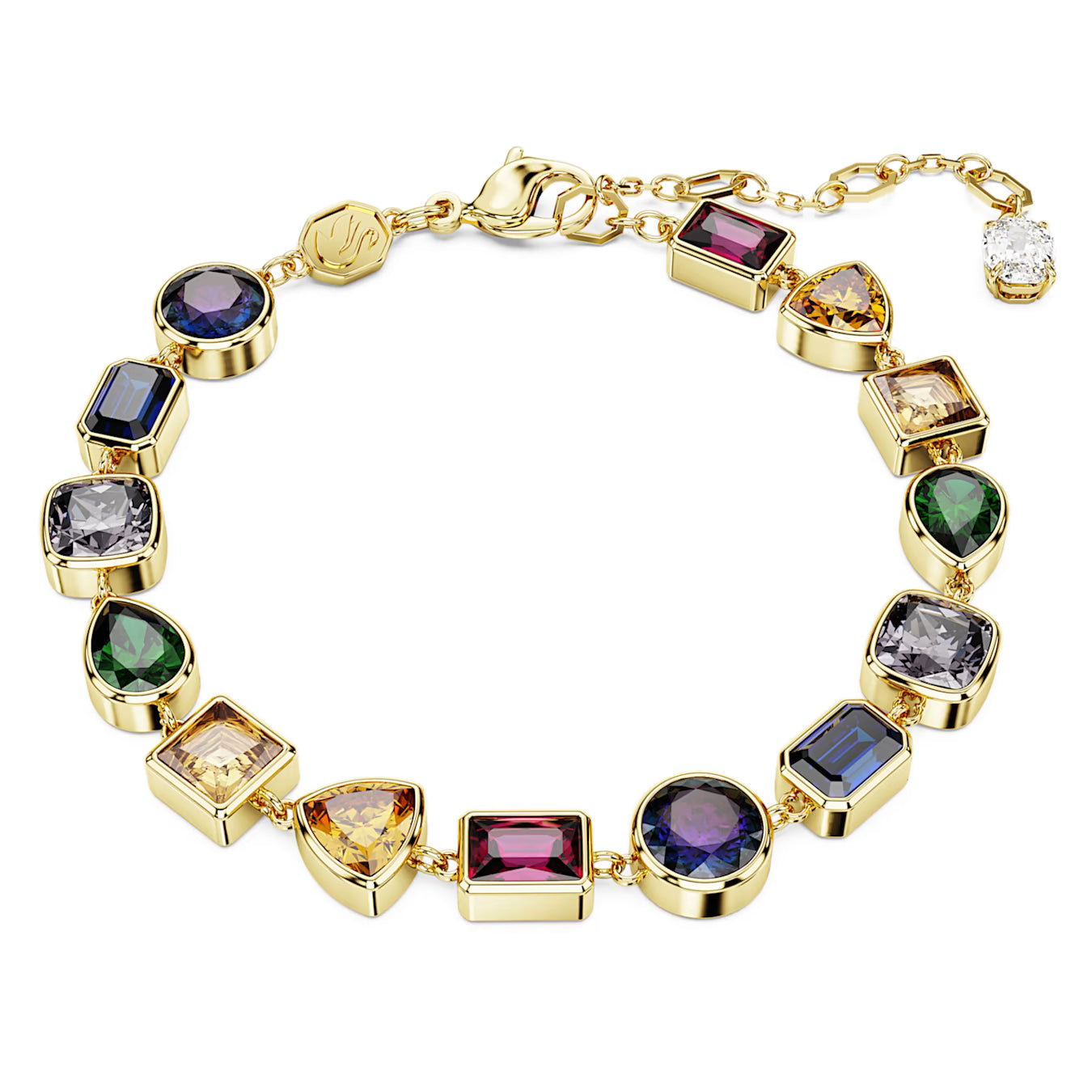 Imber bracelet -  Mixed cuts, Multicolored, Gold-tone plated
