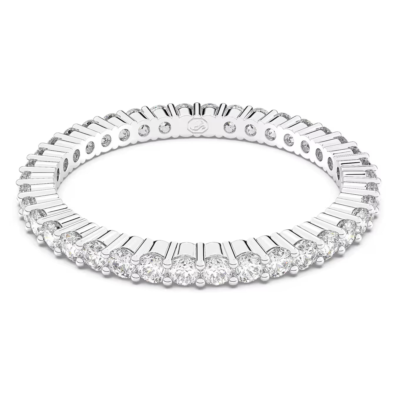 Matrix Vittore ring - Round cut, White, Silver-tone finish