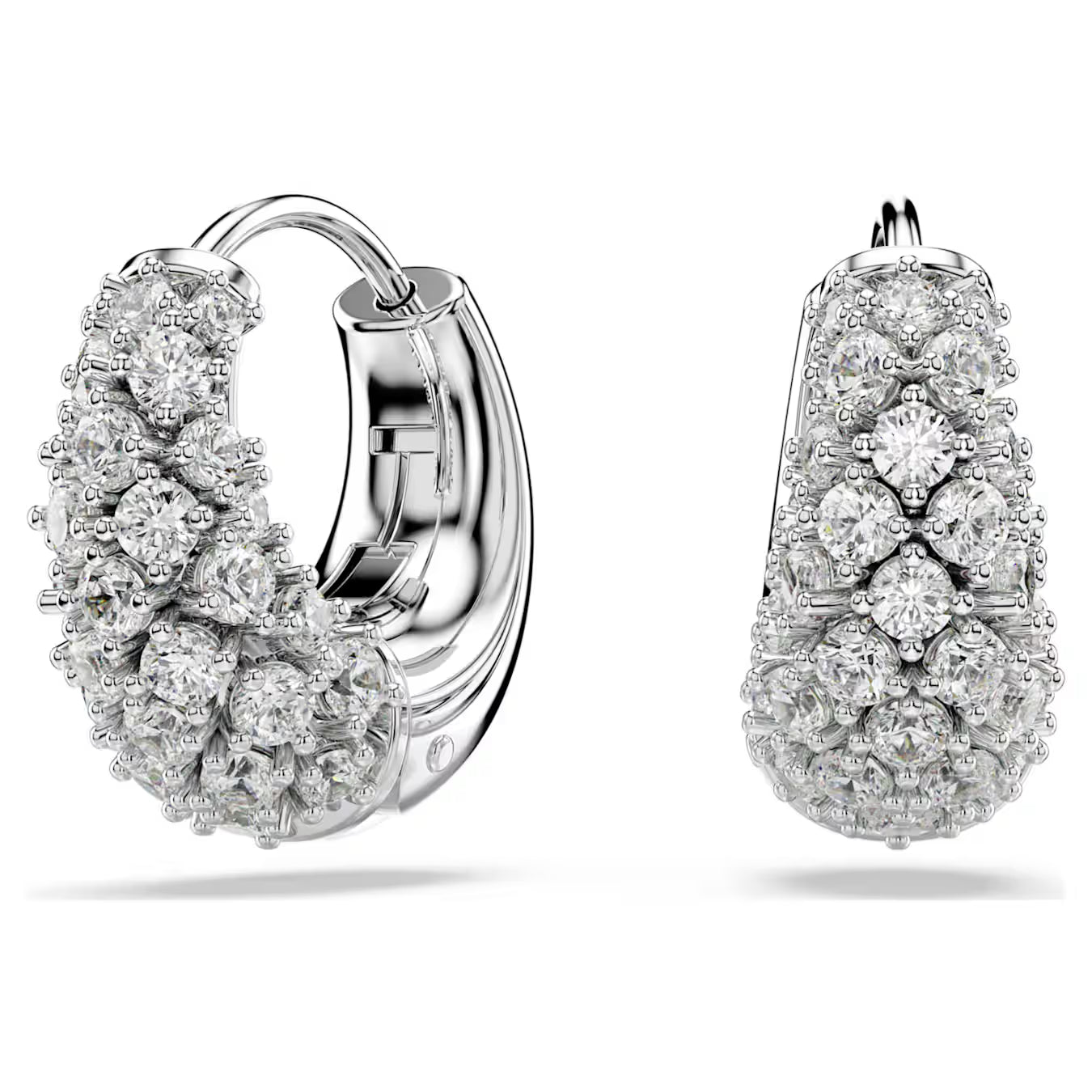 Sublima earrings -  White, Rhodium plated